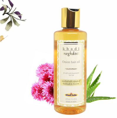 KHADI MEGHDOOT Onion Hair Oil for Split Ends & Premature Hair Loss Hair Oil(210 ml)
