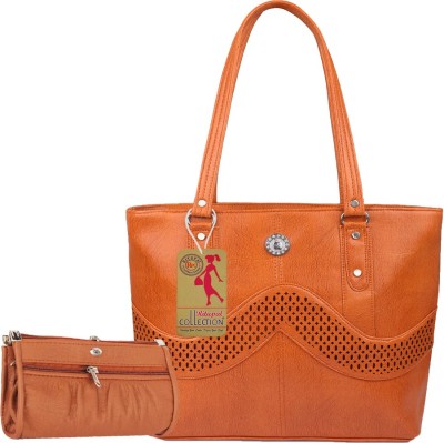 Ankita Fashion World Women Tan Tote(Pack of: 2)