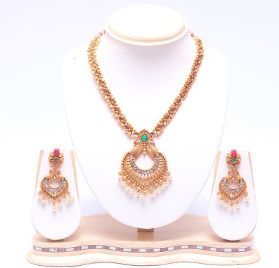 Swarajshop Alloy Gold-plated Gold Jewellery Set(Pack of 1)