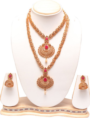 Ethnicking Alloy Gold-plated Gold Jewellery Set(Pack of 1)