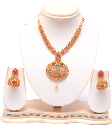 Swarajshop Copper Gold-plated Gold Jewellery Set(Pack of 1)