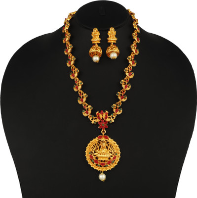 piah fashion Alloy Gold-plated Gold Jewellery Set(Pack of 1)