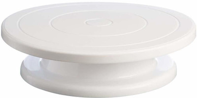 Fitaza Plastic Cake Rotary Table Revolving Rotating Cake Stand Baking Tool Plastic Cake Server(Multicolor, Pack of 1)