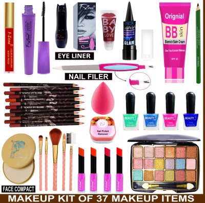 CLUB 16 Makeup Kit of 37 Makeup Items LMV19(Pack of 37)