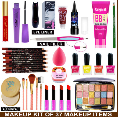 CLUB 16 Makeup Kit of 37 Makeup Items LMV09(Pack of 37)