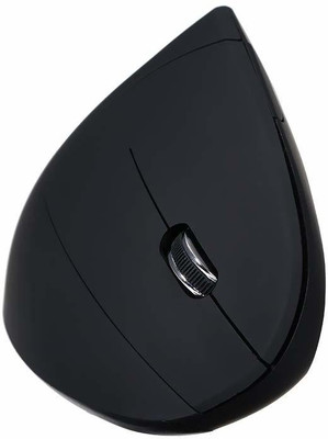 Honelife 2.4G Wireless Vertical Mouse USB Ergonomic Optical Mouse High Precision Adjustable 800/1200/ 1600 DPI 5 Buttons for Mac Laptop PC Wireless Ambidextrous Optical Mouse(2.4GHz Wireless, Black)