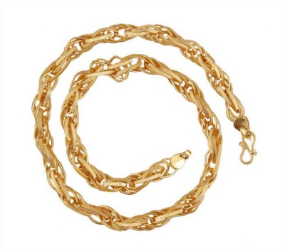Happy Stoning Thick 22kt Gold Plated Singapore Link Rope Chain Gold-plated Plated Brass Chain