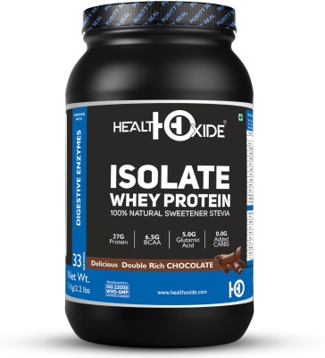 HEALTHOXIDE Whey Protein Isolate – 1 kg, 2.2 lbs Whey Protein(1 kg, Delicious double rich chocolate)