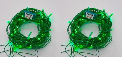 Prop It Up 50 LEDs 10.16 m Green Steady String Rice Lights(Pack of 2)