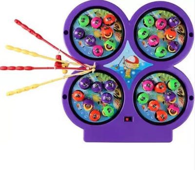 onekart store Magnetic Fishing Game Board Set Fun Game (4 Fishing Rods , 32 Fish)