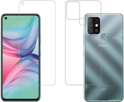 PR SMART Front and Back Tempered Glass for Infinix Hot 10(Pack of 2)