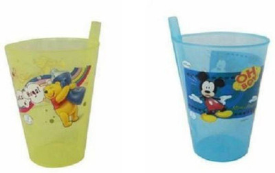eDUST Sip-A-Cup with Built In Straw For Kids pack of 2(Multicolor)