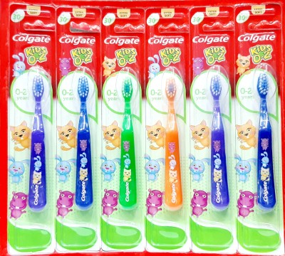 Colgate Kids 0-2 years Extra Soft Toothbrush , Pack Of 6 Extra Soft Toothbrush(Pack of 6)