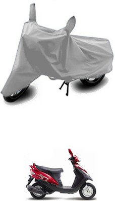 Vedika Collection Two Wheeler Cover for Mahindra(Flyte, Silver)