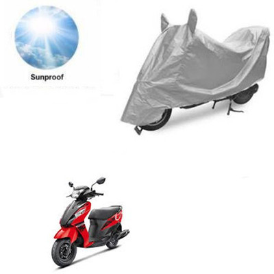 RPSENTTERPR Waterproof Two Wheeler Cover for Suzuki(Let's, Silver)