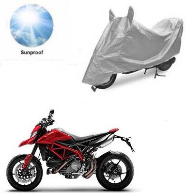 RPSENTTERPR Waterproof Two Wheeler Cover for Ducati(Hyperstrada, Silver)