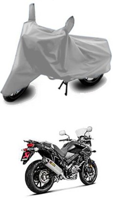 Vedika Collection Two Wheeler Cover for Suzuki(Silver)