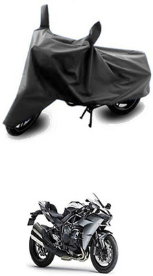 Vedika Collection Two Wheeler Cover for Kawasaki(Grey)
