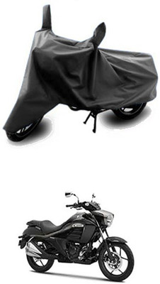 Vedika Collection Two Wheeler Cover for Suzuki(Grey)