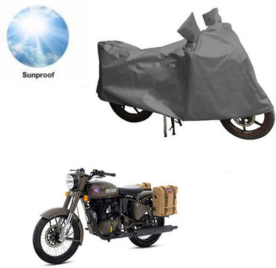 RPSENTTERPR Waterproof Two Wheeler Cover for Royal Enfield(Classic 500, Grey)