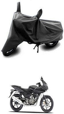 Vedika Collection Two Wheeler Cover for Bajaj(Pulsar 220 DTS-i, Grey)