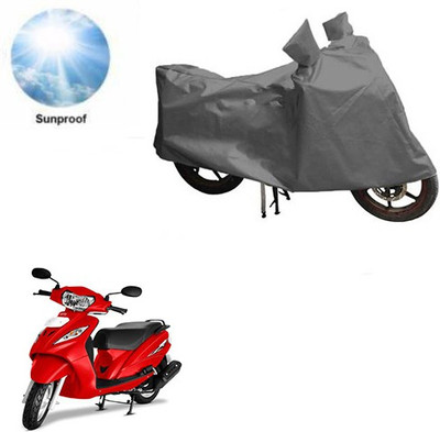 RPSENTTERPR Waterproof Two Wheeler Cover for TVS(Wego, Grey)