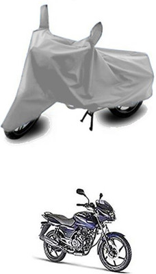 Vedika Collection Two Wheeler Cover for Bajaj(Pulsar, Silver)