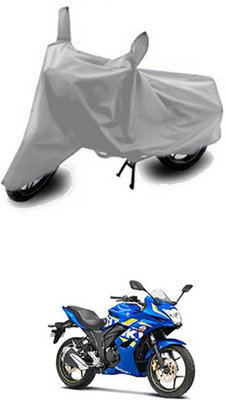Vedika Collection Two Wheeler Cover for Suzuki(Silver)