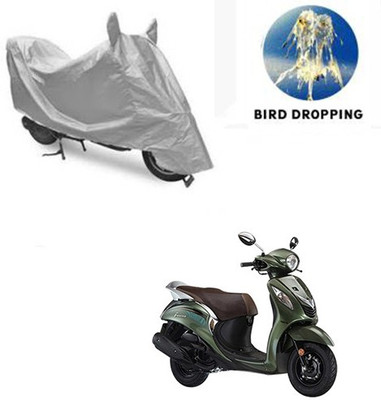 RPSENTTERPR Waterproof Two Wheeler Cover for Yamaha(Fascino, Silver)