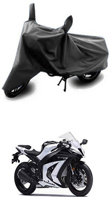 Vedika Collection Two Wheeler Cover for Kawasaki(Grey)