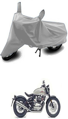 W proof Two Wheeler Cover for Royal Enfield(Silver)