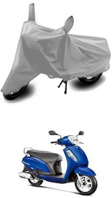 Wadhwa Creations Two Wheeler Cover for Suzuki(Silver)