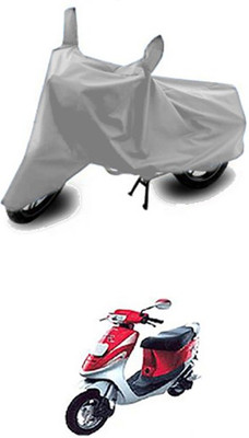Vedika Collection Two Wheeler Cover for Kinetic(Silver)