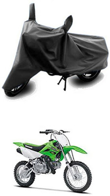 Vedika Collection Two Wheeler Cover for Kawasaki(Grey)