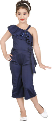 BURBN Solid Girls Jumpsuit