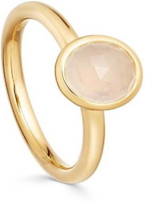 KUNDLI GEMS Moonstone Ring Natural Unheated & Untreated 6.25 ratti stone Certified Astrological stone for men & women Stone Moonstone Gold Plated Ring