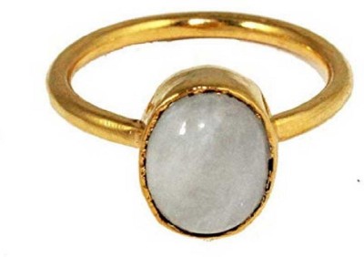 RATAN BAZAAR Moonstone ring 7.25 carat Stone moonstone Precious Unheated & Untreated Certified for men & women Stone Moonstone Gold Plated Ring