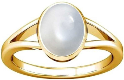 RATAN BAZAAR Stone Moonstone Gold Plated Ring