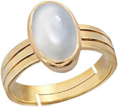 RATAN BAZAAR Stone Moonstone Gold Plated Ring