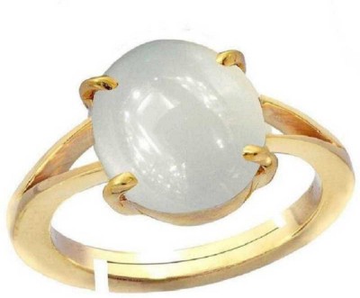 KUNDLI GEMS Moonstone ring 7.25 carat Stone moonstone Precious Unheated & Untreated Certified for men & women Stone Moonstone Gold Plated Ring