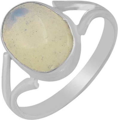 KUNDLI GEMS Moonstone ring 7.25 carat Stone moonstone Precious Unheated & Untreated Certified for men & women Stone Moonstone Silver Plated Ring