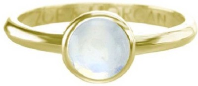 KUNDLI GEMS moonstone ring Original Stone 6.00 carat Stone Unheated & untreated stone Astrological & Certified for men & women Stone Moonstone Gold Plated Ring