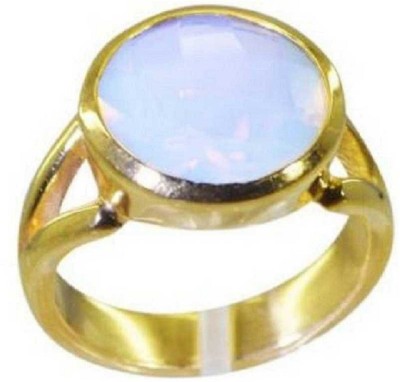 RATAN BAZAAR Moonstone ring 7.25 carat Stone moonstone Precious Unheated & Untreated Certified for men & women Stone Moonstone Gold Plated Ring