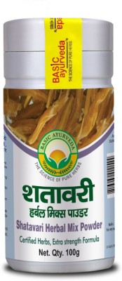 Basic Ayurveda Shatavari Herbal Mix Powder 100g(Pack of 3)