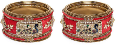 ACCESSHER Metal Bangle Set(Pack of 12)