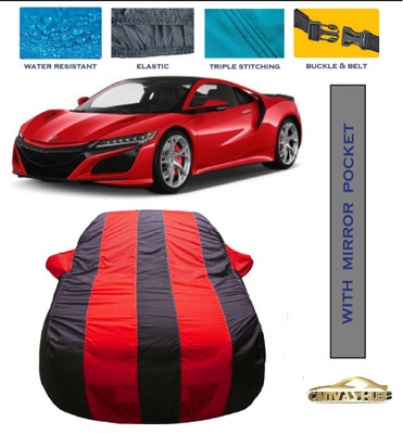 CANVAS HUB Car Cover For Toyota PREMIO (With Mirror Pockets)(Red, Blue)