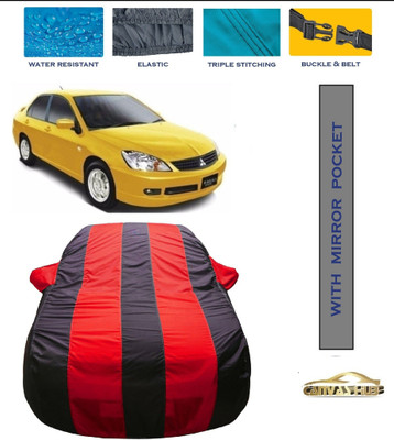 CANVAS HUB Car Cover For Mitsubishi Cedia (With Mirror Pockets)(Red, Blue)