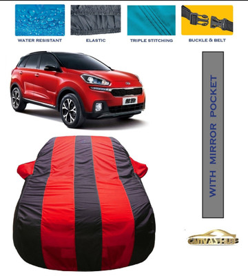 CANVAS HUB Car Cover For Mahindra KUV100 (With Mirror Pockets)(Red, Blue)