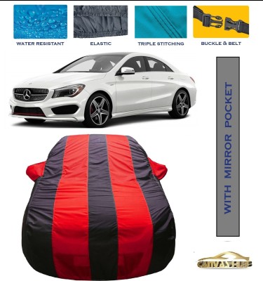 CANVAS HUB Car Cover For Mercedes Benz C-Class (With Mirror Pockets)(Red, Blue)