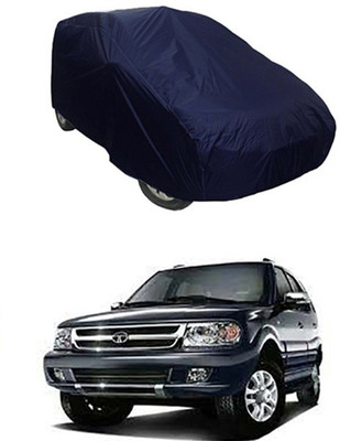 W proof Car Cover For Tata Safari Dicor (Without Mirror Pockets)(Blue)